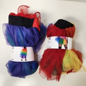 Lot Of 2 Take Pride Rainbow Colored Tutus Adult Size One Fits Most Parades Raves